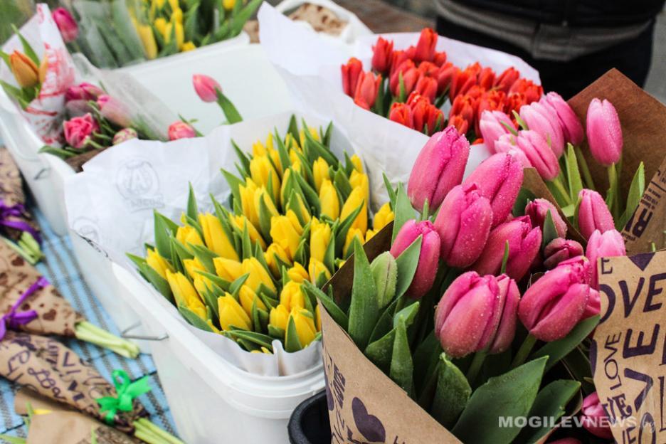 От 57 до 66 рублей составляет единый налог при продаже цветов к 8 марта в Могилевской области