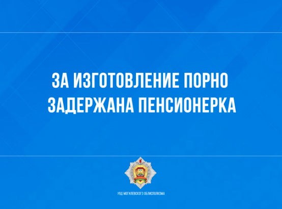 За изготовление порно задержана пенсионерка