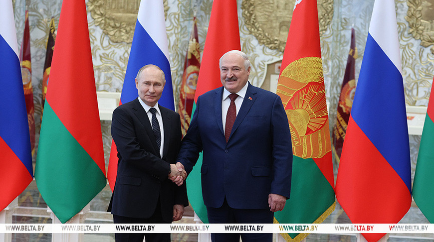 Встреча Лукашенко и Путина проходит во Дворце Независимости в Минске