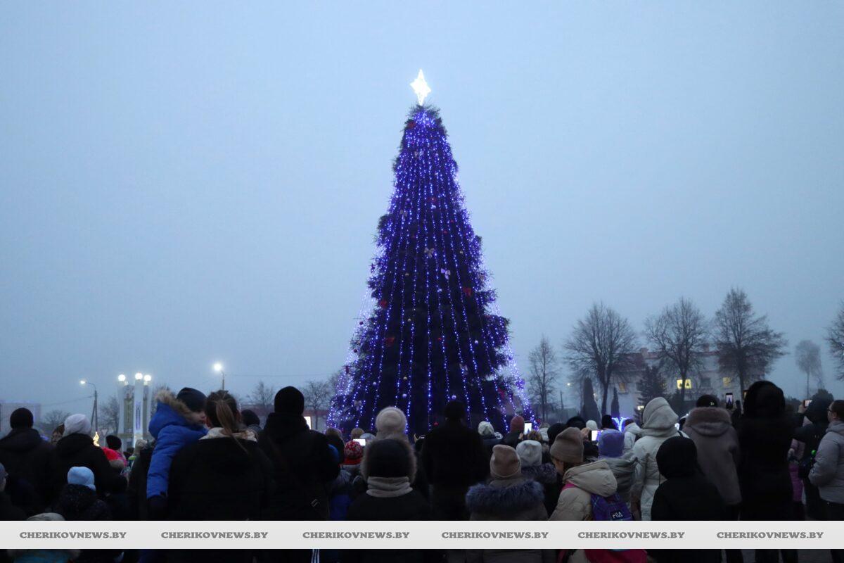 В Черикове засияла новогодняя красавица