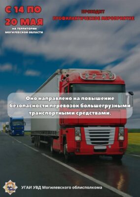 Большегрузы на особом контроле: на Могилевщине ГАИ проводит комплекс профилактических мероприятий