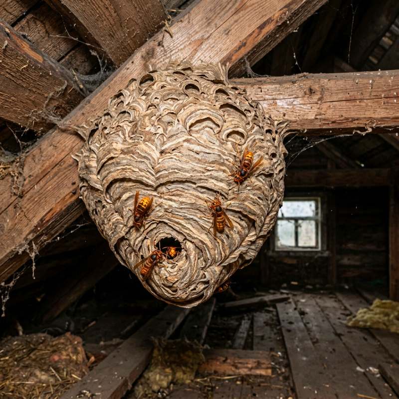 Шершни поселились на чердаке  — что теперь делать?