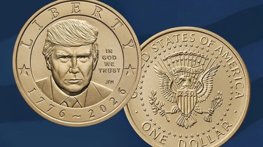 В США выпустили монету номиналом $1 с изображением Трампа