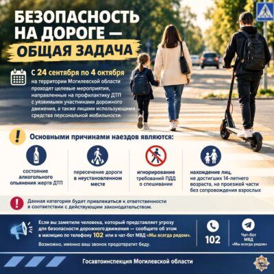 Снижаем риски на дорогах: на  Могилёвщине проходят целевые мероприятия по безопасности